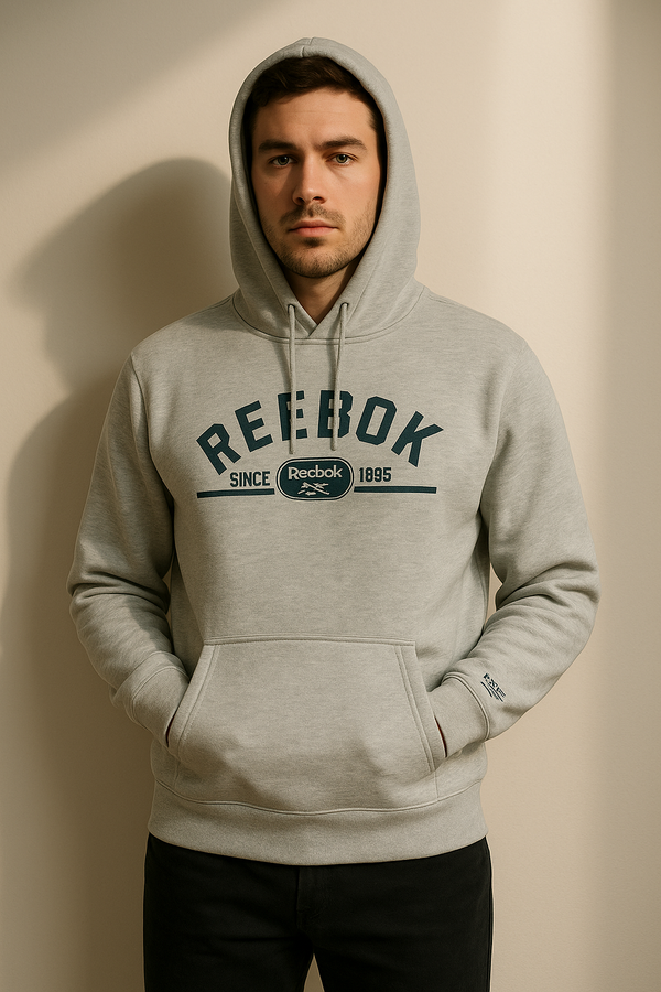 Heather Grey Reebok Pullover Hoodie