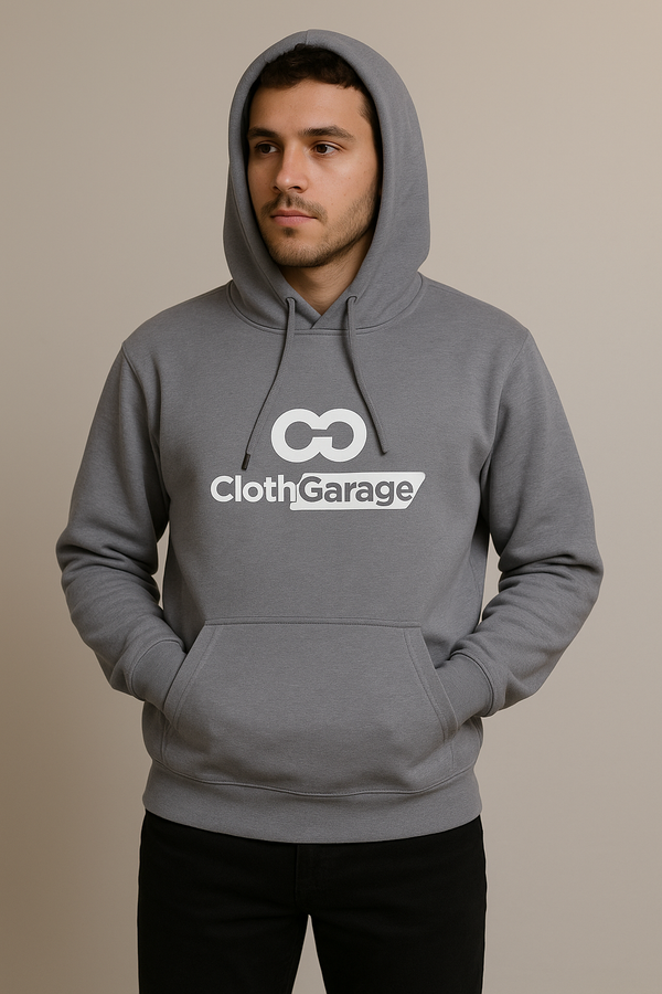 Grey Cloth Garage Pullover Hoodie
