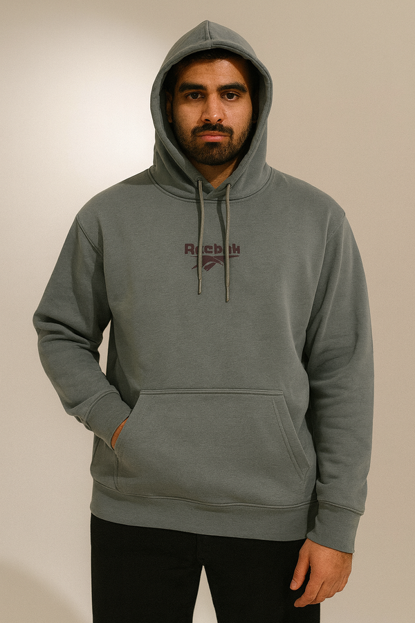 Greyish Green Reebok Pullover Hoodie