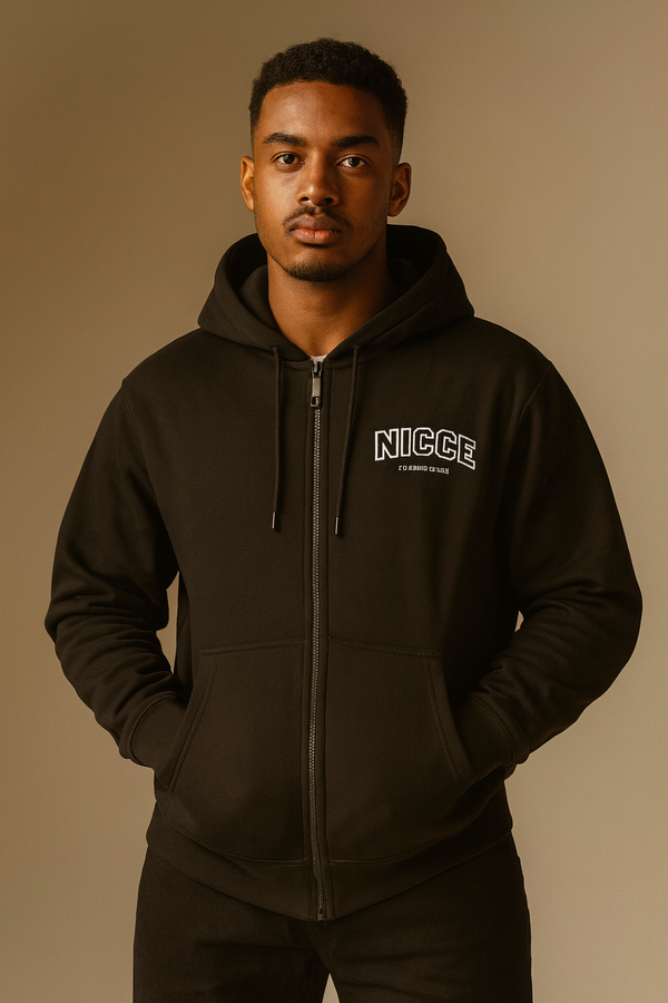 Black NICCE Zip-Up Hoodie