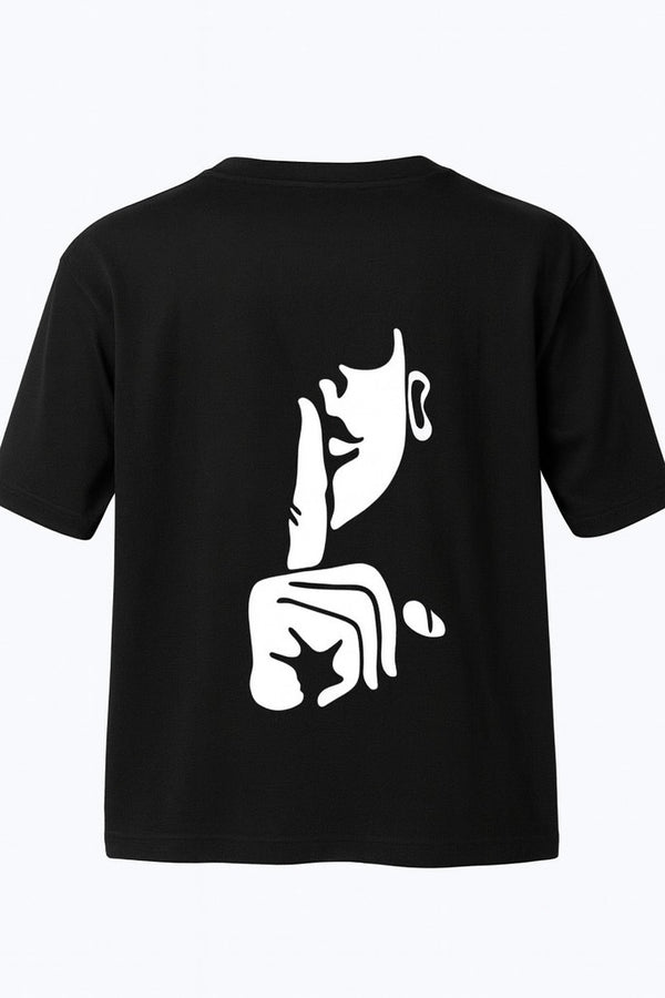 Minimalist Statement T-Shirt - Effortless Black Back Graphic